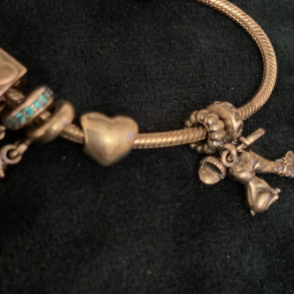 -authentic PANDORA sterling silver 925 Bracelet & 7 prices of charm - Picture 13 of 15